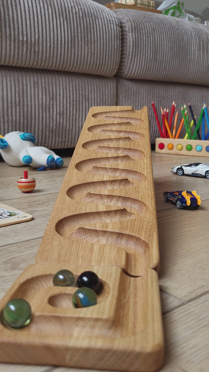 Handgerð leikföng / Þroskaleikföng / Viðarleikföng / Montessori / Sniðugar gjafir /Threewood / LaríLei / Larí Lei / marble run / kúlubraut